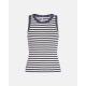 JBS rib top i multifarvet til kvinder – aktive størrelser XS, S, M, L, XL og 2XL