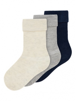 Name it 3-pak strømper i multifarvet til baby – aktive størrelser 50/56, 62/68 og 74/80