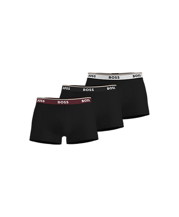 BOSS 3-pak underbukser/boksershorts i mørke elastik bånd nuancer til herre