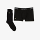 Lacoste gaveæske med boxershorts og strømper i sort til herre – aktive størrelser S, M, L og XL