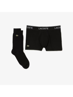 Lacoste sort gaveæske med boxershorts og strømper til herre – størrelse S, M, L og XL