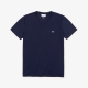 Lacoste klassisk v-hals T-shirt i navy til herre | Regular fit