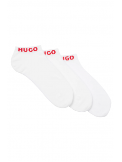 HUGO 3-pak ankelstrømper i hvid