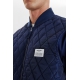 Resteröds Quilted Zip Vest i Navy til Mænd