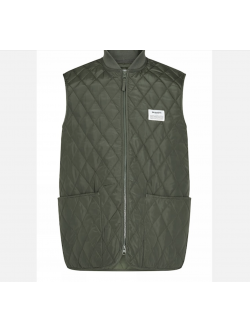 Resteröds Quilted Zip Vest i Grøn til Mænd