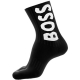 BOSS QS RIB logo strømper sort til herre – størrelse 39–46