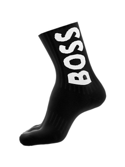 BOSS QS RIB logo strømper sort til herre – størrelse 39–46
