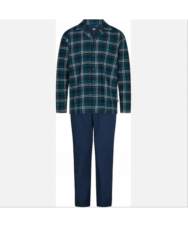 14: JBS pyjamas i flannel i grøn til herre