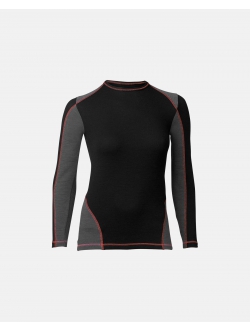 ProActive sort lang undertrøje i uldblanding – aktive størrelser S, M, L og XL