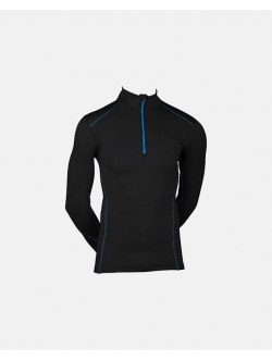 ProActive sort lang undertrøje med lynlås – aktive størrelser M, L, XL og 2XL