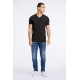 Lindbergh sort T-shirt med V-hals – aktive størrelser XS, S, M, L, XL, XXL og XXXL