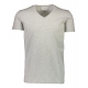 Lindbergh grå T-shirt med V-hals – aktive størrelser XS, S, M, L, XL, XXL og XXXL