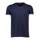 Lindbergh T-shirt m. v-hals i navy til herre