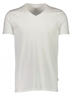 Lindbergh hvid T-shirt med V-hals – aktive størrelser XS, S, M, L, XL, XXL og XXXL