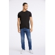 Lindbergh sort T-shirt med rund hals – aktive størrelser XS, S, M, L, XL, XXL og XXXL