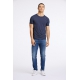 Lindbergh navy T-shirt med rund hals – aktive størrelser XS, S, M, L, XL, XXL og XXXL
