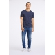 Lindbergh T-shirt m. rund-hals i navy til herre