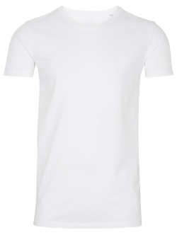 Lindbergh hvid T-shirt med rund hals – aktive størrelser XS, S, M, L, XL, XXL og XXXL
