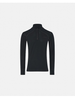 Dovre sort langærmet uldundertrøje til herre – størrelser S, M, L, XL og 2XL