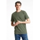 Lindbergh grøn/dusty army mix T-shirt til herre – størrelser XS, S, M, L, XL, XXL og XXXL