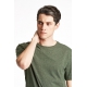 Lindbergh grøn/dusty army mix T-shirt til herre – størrelser XS, S, M, L, XL, XXL og XXXL