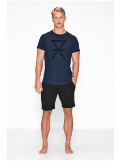 JBS OF DENMARK T-SHIRT W/PRINT BAMBUS,BLÅ