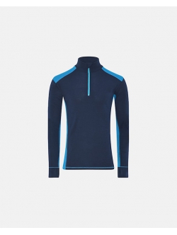 Dovre navy langærmet uldundertrøje med lynlås – størrelser S, M, L, XL og 2XL
