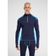 Dovre navy langærmet uldundertrøje med lynlås – størrelser S, M, L, XL og 2XL