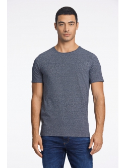 Lindbergh blå bright navy mix T-shirt til herre – aktive størrelser M og XXXL
