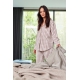 JBS of Denmark Women beige flannelskjorte med brune tern – aktive størrelser XS, S, L og XL