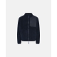 Dovre navy Teddy-jakke i polyester og uld til herre – størrelser S, M, L, XL og 2XL