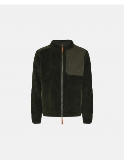 Dovre grøn Teddy-jakke i polyester og uld til herre – størrelser S, M, L, XL og 2XL