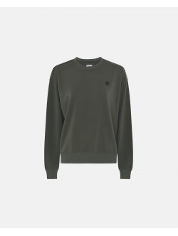 JBS of Denmark Women mørkeoliven sweatshirt med badge – XS, S, L, XL og 2XL