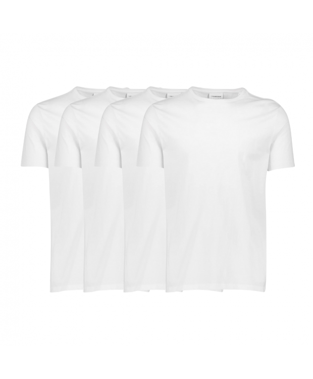 Billede af Lindbergh 4pak T-shirts i hvid til herre