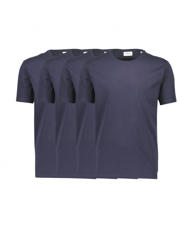 Billede af Lindbergh 4pak T-shirts i blå til herre