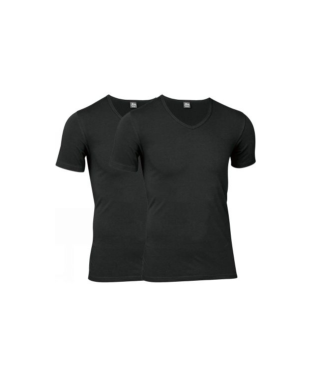 JBS 2P Organic Cotton V-Neck T-shirt Sort økologisk bomuld Medium Herre