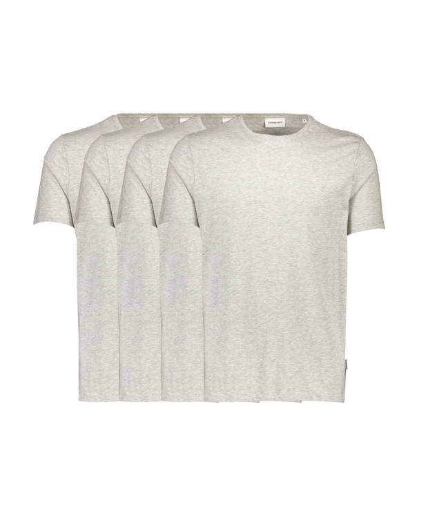 Se Lindbergh 4pak T-shirts i grå til herre hos Sokkeposten.dk