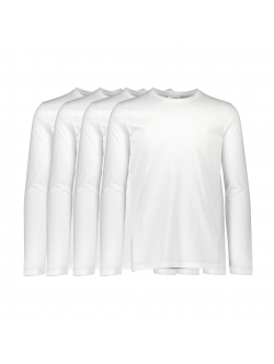 Lindbergh White hvid 3-pak langærmede T-shirts til herre – M, L, XL, XXL og XXXL