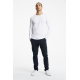 Lindbergh White hvid 3-pak langærmede T-shirts til herre – M, L, XL, XXL og XXXL