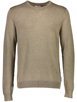 Lindbergh White sandfarvet striktrøje til herre – M, L, XL, XXL og 3XL