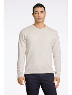 Lindbergh White offwhite striktrøje til herre – M, XL og XXL