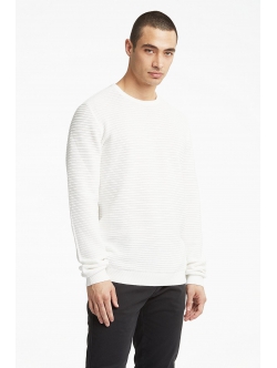 Lindbergh striktrøje i hvid / off white til herre