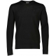 Lindbergh White sort striktrøje med 50% merinould – M, L, XL, XXL og 3XL