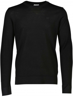 Lindbergh White sort striktrøje med 50% merinould – M, L, XL, XXL og 3XL