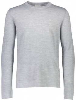 Lindbergh White grå striktrøje med 50% merinould – S, M, L, XL, XXL og 3XL