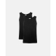 Resteröds ribbede tanktops til herre – sort 2-pak – str. S, M, L, XL og 2XL