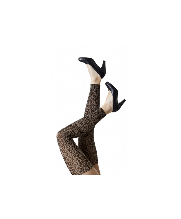 Festival Amelie Leo Leggings 70 Denier i Camel Combi til Kvinder – Leopardmønster OUTLET