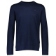 Lindbergh White navy striktrøje med 50% merinould – S, M, L, XL og 2XL