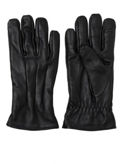 JACK & JONES læderhandsker til herre – sort – aktive størrelser S–M og L–XL