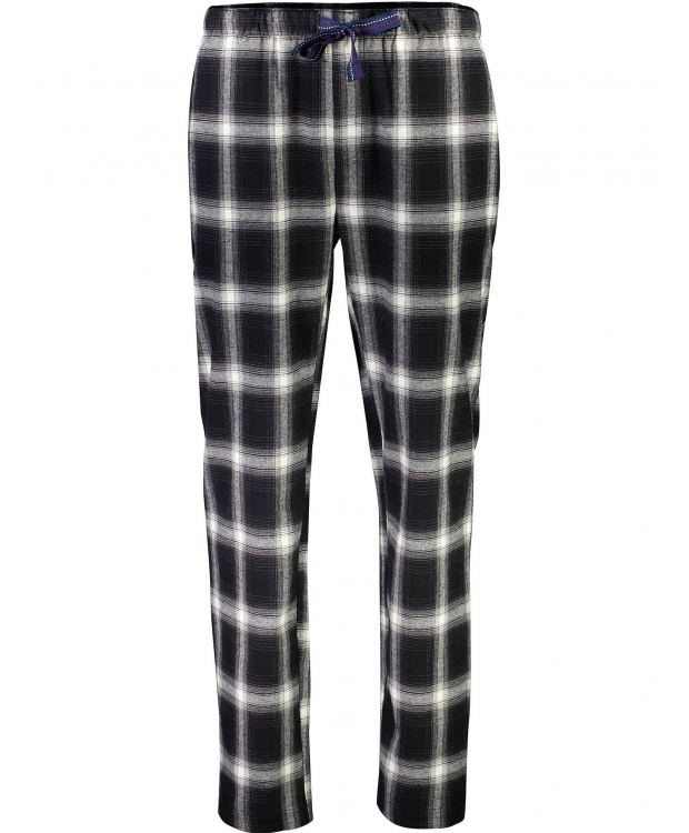 #2 - Lindbergh pyjamasbukser i sort med tern til herre